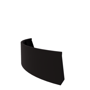 Steel retaining wall - Outer curve - 150 x 150 x 50 cm - RAL9005 matt (black)