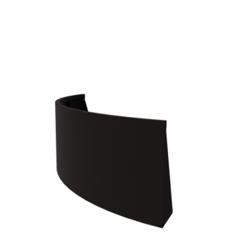 Steel retaining wall - Outer curve - 150 x 150 x 60 cm - RAL9005 matt (black)