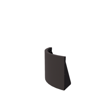 Steel retaining wall - Outer curve - 50 x 50 x 40 cm - RAL7016 matt (anthracite grey)