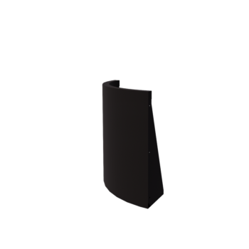 Steel retaining wall - Outer curve - 50 x 50 x 60 cm - RAL9005 matt (black)