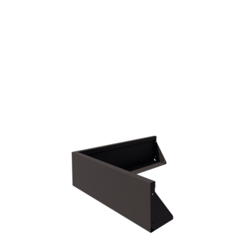 Steel retaining wall - Outer corner - 100 x 100 x 30 cm - RAL7016 matt (anthracite grey)