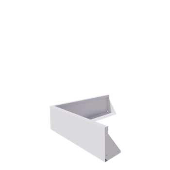 Steel retaining wall - Outer corner - 100 x 100 x 30 cm - RAL9005 matt (white)