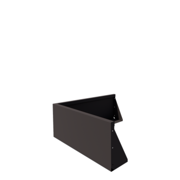 Steel retaining wall - Outer corner - 100 x 100 x 40 cm - RAL7016 matt (anthracite grey)