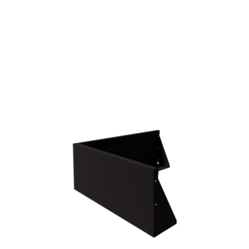 Steel retaining wall - Outer corner - 100 x 100 x 40 cm - RAL9005 matt (black)