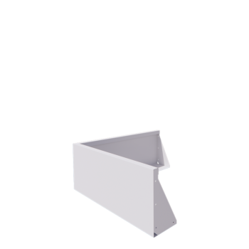 Steel retaining wall - Outer corner - 100 x 100 x 40 cm - RAL9005 matt (white)