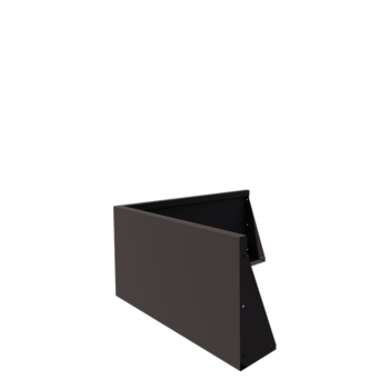 Steel retaining wall - Outer corner - 100 x 100 x 50 cm - RAL7016 matt (anthracite grey)