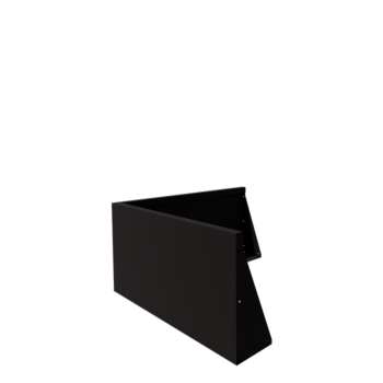Steel retaining wall - Outer corner - 100 x 100 x 50 cm - RAL9005 matt (black)