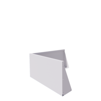 Steel retaining wall - Outer corner - 100 x 100 x 50 cm - RAL9005 matt (white)
