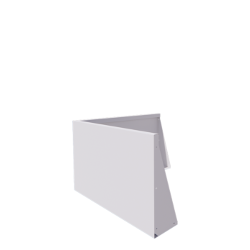Steel retaining wall - Outer corner - 100 x 100 x 60 cm - RAL9005 matt (white)