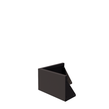 Steel retaining wall - Outer corner - 50 x 50 x 30 cm - RAL7016 matt (anthracite grey)