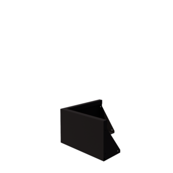 Steel retaining wall - Outer corner - 50 x 50 x 30 cm - RAL9005 matt (black)