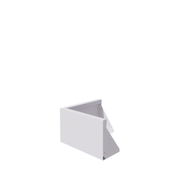 Steel retaining wall - Outer corner - 50 x 50 x 30 cm - RAL9005 matt (white)