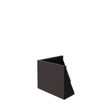 Steel retaining wall - Outer corner - 50 x 50 x 40 cm - RAL7016 matt (anthracite grey)
