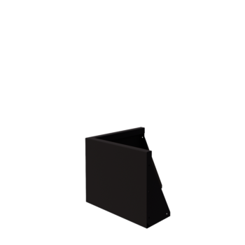 Steel retaining wall - Outer corner - 50 x 50 x 40 cm - RAL9005 matt (black)