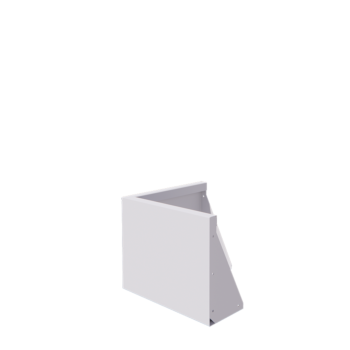 Steel retaining wall - Outer corner - 50 x 50 x 40 cm - RAL9005 matt (white)