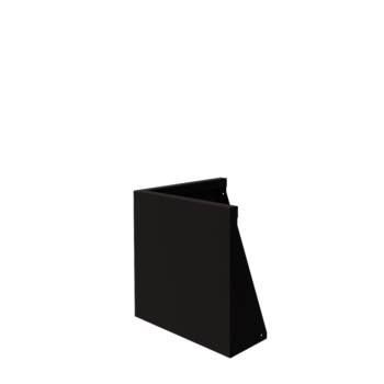Steel retaining wall - Outer corner - 50 x 50 x 50 cm - RAL9005 matt (black)