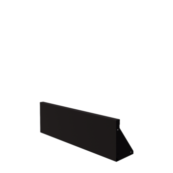 Steel retaining wall - Straight - 100 x 30 cm - RAL9005 matt (black)