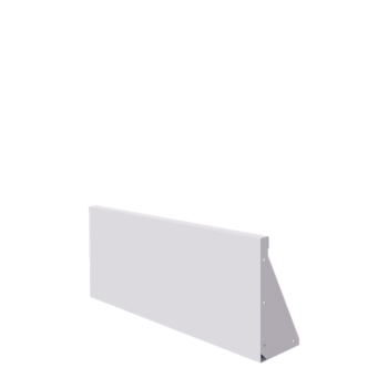 Steel retaining wall - Straight - 100 x 40 cm - RAL9005 matt (white)