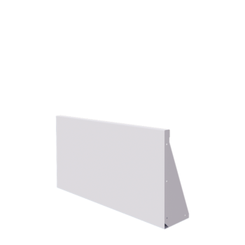 Steel retaining wall - Straight - 100 x 50 cm - RAL9005 matt (white)