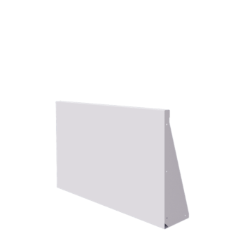 Steel retaining wall - Straight - 100 x 60 cm - RAL9005 matt (white)