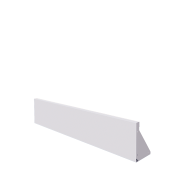 Steel retaining wall - Straight - 150 x 30 cm - RAL9005 matt (white)
