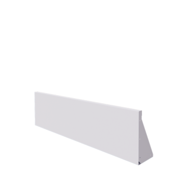 Steel retaining wall - Straight - 150 x 40 cm - RAL9005 matt (white)