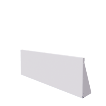 Steel retaining wall - Straight - 150 x 50 cm - RAL9005 matt (white)
