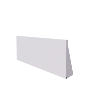 Steel retaining wall - Straight - 150 x 60 cm - RAL9005 matt (white)