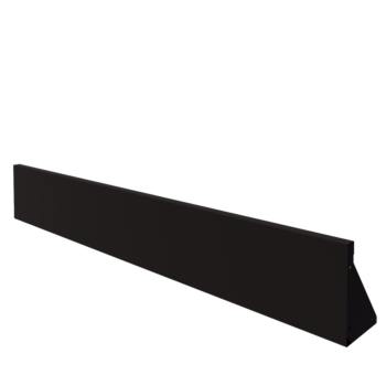 Steel retaining wall - Straight - 200 x 30 cm - RAL9005 matt (black)