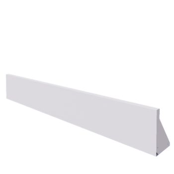 Steel retaining wall - Straight - 200 x 30 cm - RAL9005 matt (white)