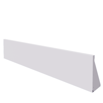 Steel retaining wall - Straight - 200 x 40 cm - RAL9005 matt (white)