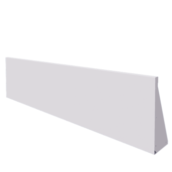 Steel retaining wall - Straight - 200 x 50 cm - RAL9005 matt (white)