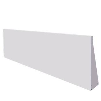 Steel retaining wall - Straight - 200 x 60 cm - RAL9005 matt (white)