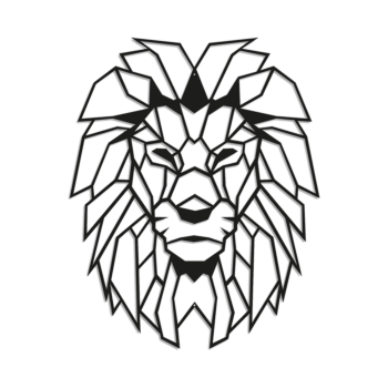 Metal wall art - Lion 1.0 Large - 100 x 80,3 cm