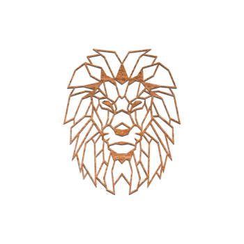 Corten steel wall decor Lion 1.0