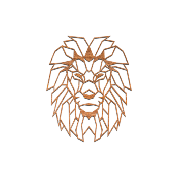 Corten steel wall art - Lion 1.0 Small - 60 x 48,2 cm