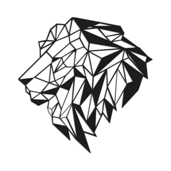 Metal wall art - Lion 2.0 Large - 81,3 x 80 cm