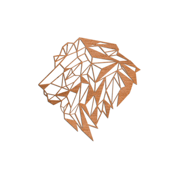Corten steel wall decor Lion 2.0