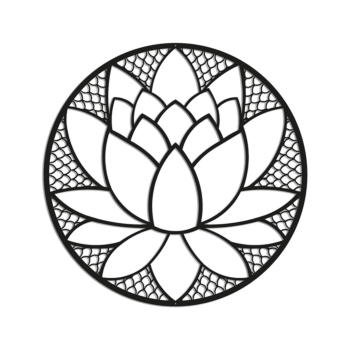 Metal wall art - Lotus flower Large - 80 x 80 cm