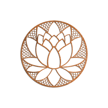 Corten steel wall decor Lotus flower