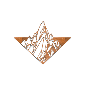 Corten steel wall art - Mountain Small - 45,9 x 60 cm