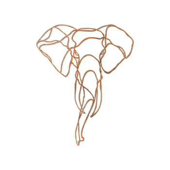 Corten steel wall art - Elephant 1.0 Small - 60 x 48,1 cm