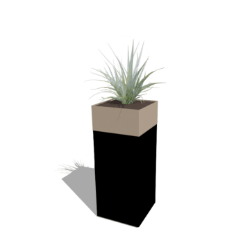 Planter set North Carolina black & sand look 40 x 40 x 100 cm