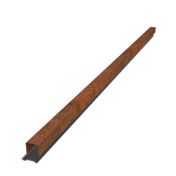 Corten steel U profiles 5 x 6 x 5 cm (length 240 cm)