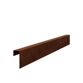 Corten steel U profiles 15 x 6 x 5 cm (length 150 cm)