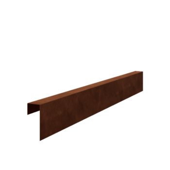 Corten steel U profiles 15 x 6 x 5 cm (length 240 cm)