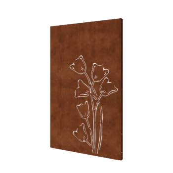 Corten steel garden panel - Tulip asymmetrical - 120 x 6 x 190 cm