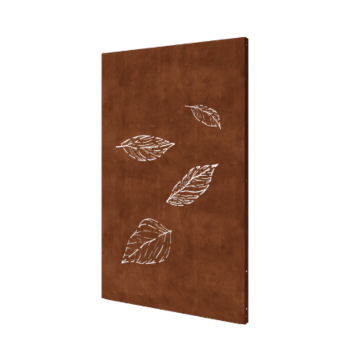 Corten steel garden panel - Leaves 3 - 120 x 6 x 190 cm