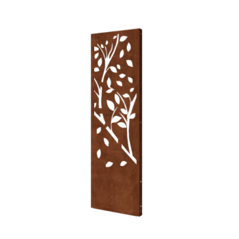 Corten steel garden panel - Tree - Part 4 - 60 x 6 x 190 cm