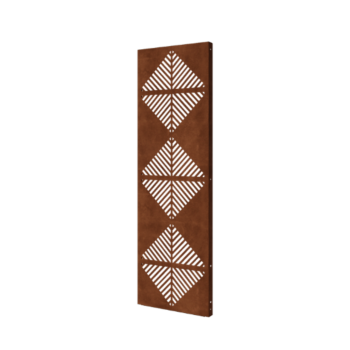 Corten steel panel lines composition 4 60 x 6 x 190 cm